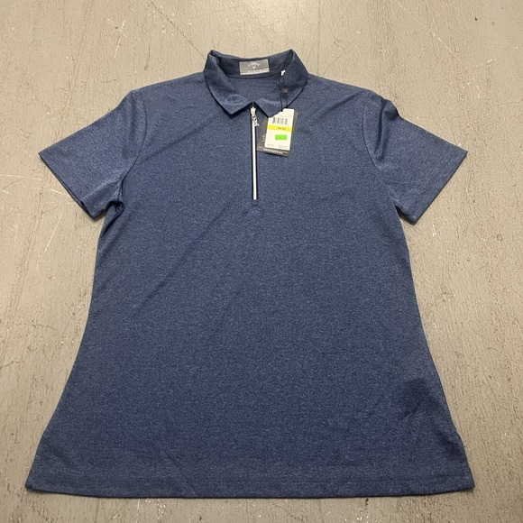 Callaway Tops - Callaway Women's Medium Navy Opti-Dri 1/4 Zip Golf Short Sleeve Polo Shirt